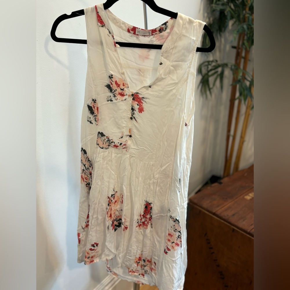 White Dress with Pink Flowers